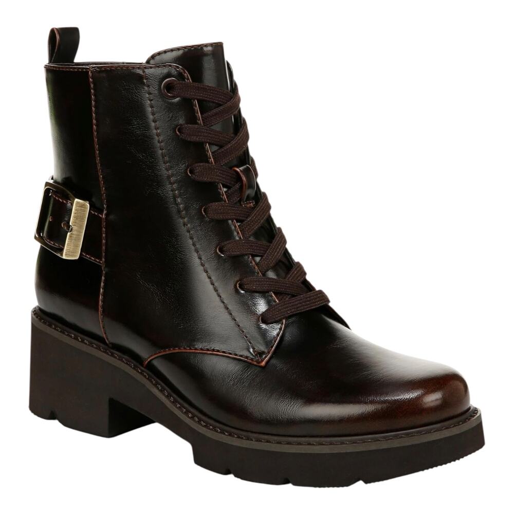Naturalizer Women's Cabaret Lace Up Booties Dark Brown Size 9